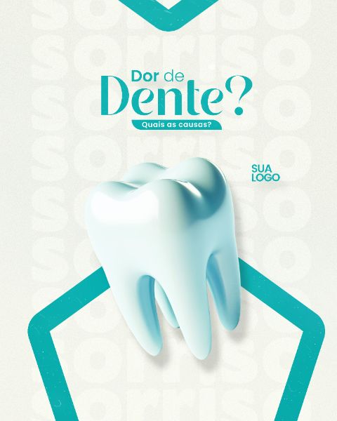 CAMPANHA CLÍNICA ODONTOLÓGICA CONSULTÓRIO DENTISTA MÍDIA SOCIAL PSD EDITÁVEL