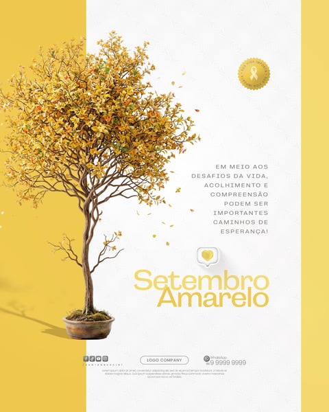 SETEMBRO AMARELO CONSCIENTIZAÇÃO E RESPEITO SOCIAL MEDIA PSD EDITÁVEL 6