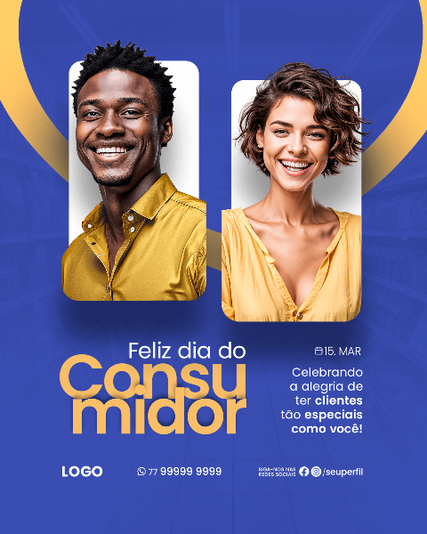 15 DE MARÇO - DIA DO CONSUMIDOR SOCIAL MEDIA AZUL