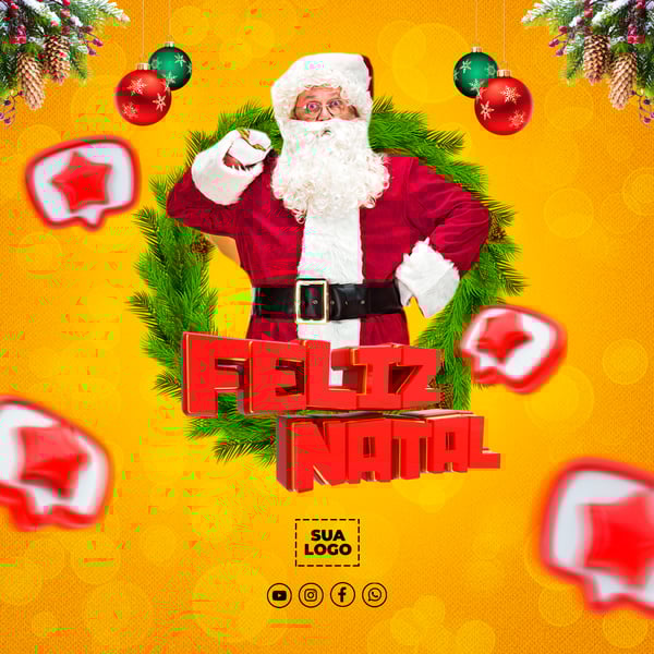 FELIZ NATAL REDES SOCIAIS PSD EDITÁVEL