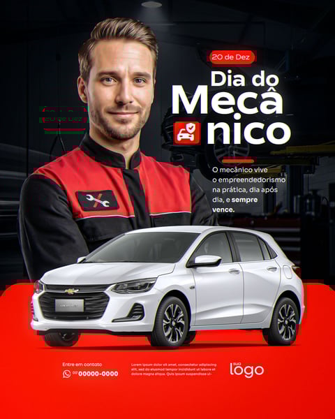 DIA DO MECÂNICO SOCIAL MEDIA PSD EDITÁVEL