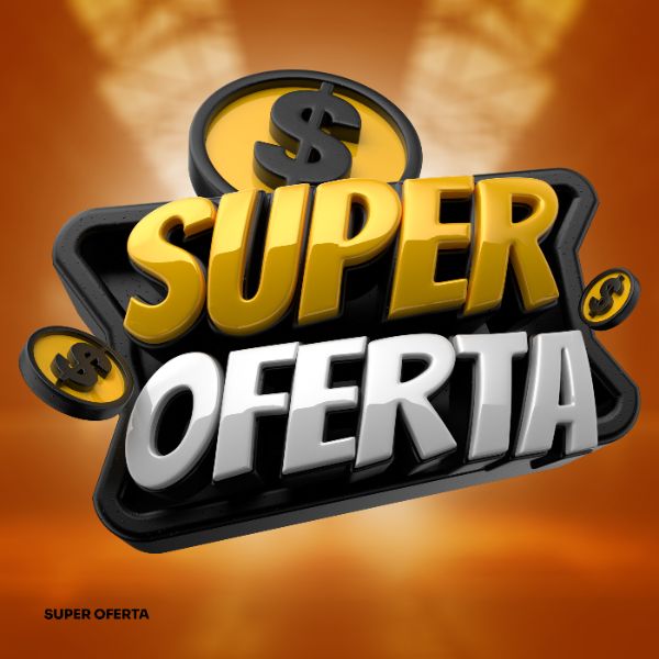 SUPER OFERTA SELO 3D PRETO BRANCO AMARELO