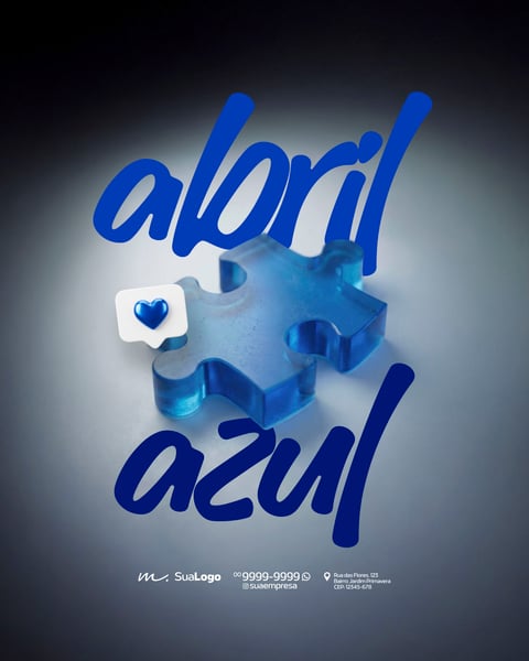 CAMPANHA DE CONSCIENTIZAÇÃO ABRIL AZUL SOCIAL MEDIA PSD EDITÁVEL 4