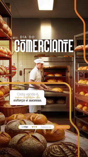 16 DE JULHO - DIA DO COMERCIANTE - FLYER SOCIAL MEDIA PSD EDITÁVEL