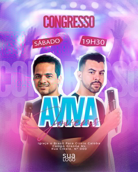 FLYER GOSPEL CONGRESSO AVIVA JOVENS - PSD FEED