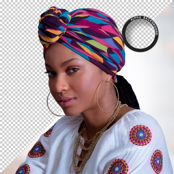 MULHER NEGRA AFRO ELEMENTO PSD PNG