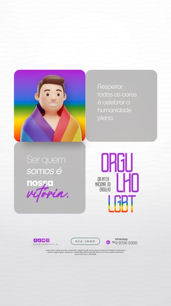 DIA INTERNACIONAL DO ORGULHO LGBT SOCIAL MEDIA PSD EDITÁVEL