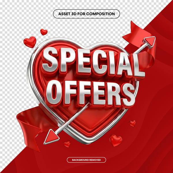 SELO 3D IA SPECIAL OFFERS NAMORADOS SOCIAL MEDIA PNG