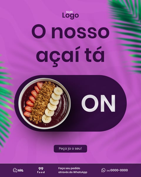 O NOSSO AÇAÍ TÁ Figma Social Media Template