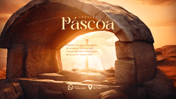 FELIZ PÁSCOA CRISTÃ BANNER