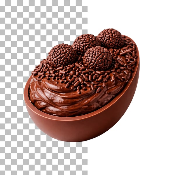 OVO DE COLHER SABOR BRIGADEIRO EM PNG TRANSPARENTE