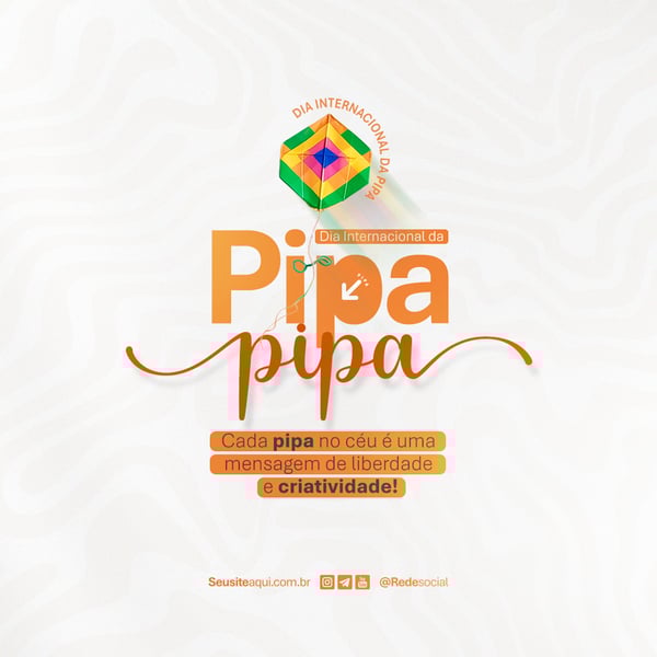DIA INTERNACIONAL DA PIPA 14 DE JANEIRO DIA DA PIPA SOCIAL MEDIA PSD EDITÁVEL