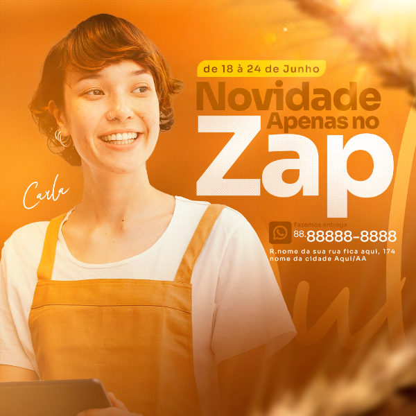 NOVIDADE NO WHATSAPP PANIFICADORA SOCIAL MEDIA PSD