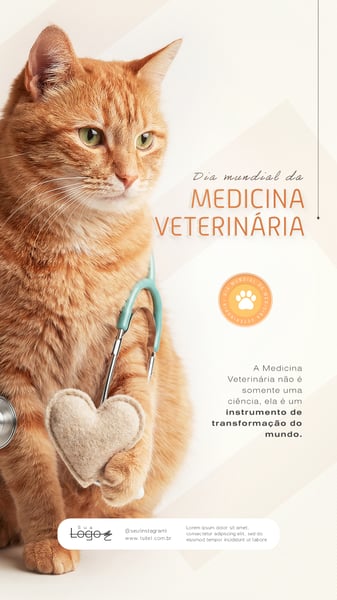 DIA MUNDIAL DA MEDICINA VETERINÁRIA SOCIAL MEDIA PSD EDITÁVEL 1 STORY