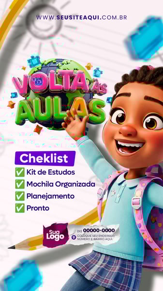 STORY ESCOLA VOLTA AS AULAS SOCIAL MEDIA PSD EDITÁVEL 08
