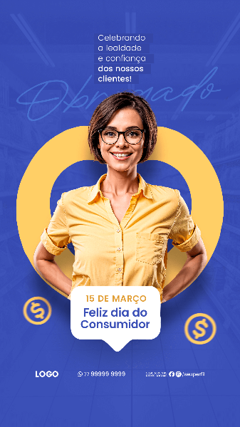 15 DE MARÇO - DIA DO CONSUMIDOR SOCIAL MEDIA AZUL