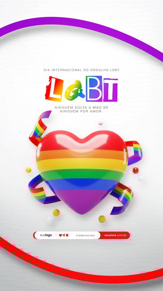 DIA INTERNACIONAL DO ORGULHO LGBT SOCIAL MEDIA PSD EDITÁVEL