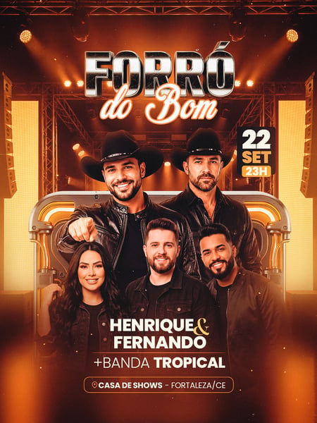 01 FLYER FESTA FORRÓ DO BOM FEED PSD EDITÁVEL