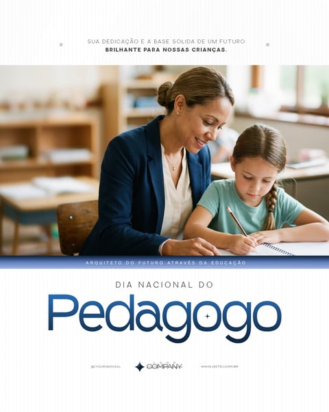 DIA DO PEDAGOGO HOMENAGEM ESPECIAL EDUCAÇÃO SOCIAL MEDIA PSD EDITÁVEL 9