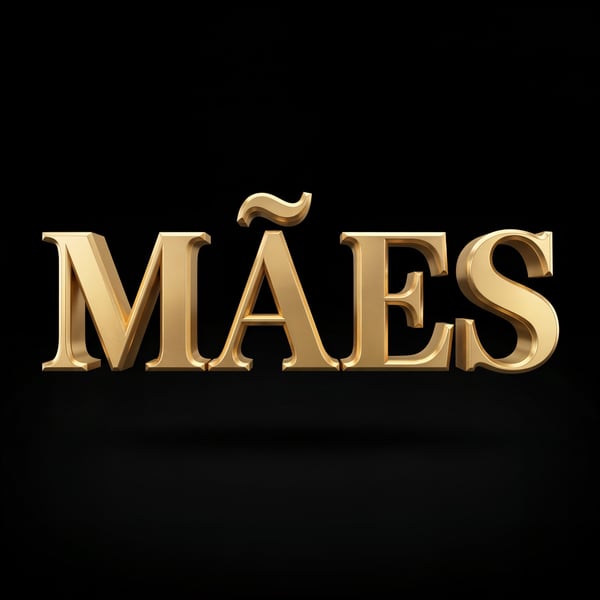 SELO 3D DIA DAS MÃES TIPOGRAFIA DOURADO 01