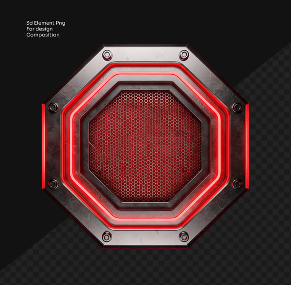 PLACA METALICA FUTURISTA COM NEON PNG