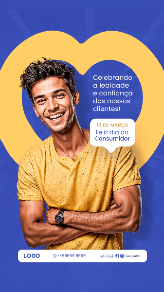 15 DE MARÇO - DIA DO CONSUMIDOR SOCIAL MEDIA AZUL