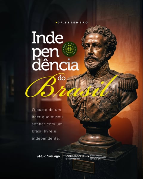 INDEPENDÊNCIA DO BRASIL 7 DE SETEMBRO COMEMORAÇÃO SOCIAL MEDIA PSD EDITÁVEL 1