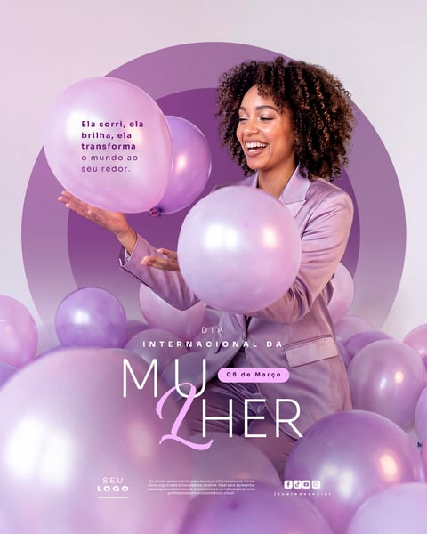 DIA INTERNACIONAL DA MULHER 08 DE MARÇO SOCIAL MEDIA PSD EDITÁVEL 3