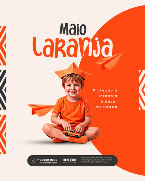 FLYER DE REDE SOCIAL MAIO LARANJA FEED 5