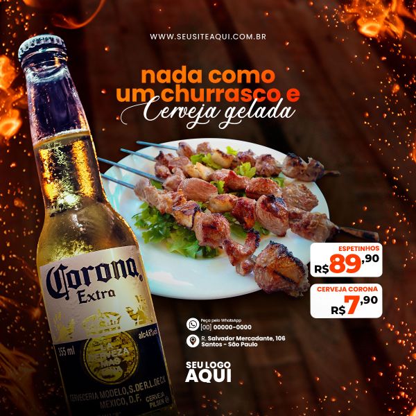 FEED QUADRADO - AÇOUGUE | CARNE | CHURRASCO | SOCIAL MEDIA | PSD EDITÁVEL