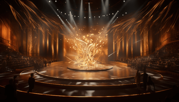 BACKGROUND COM LUZES E LED PALCO SHOW EVENTO PARA COMPOSIÇÃO SOCIAL MEDIA PLANO DE FUNDO