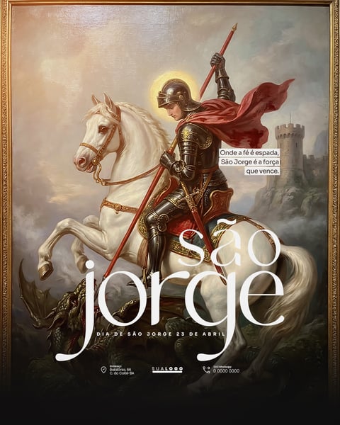 DIA DE SÃO JORGE 23 DE ABRIL SOCIAL MEDIA PSD EDITÁVEL