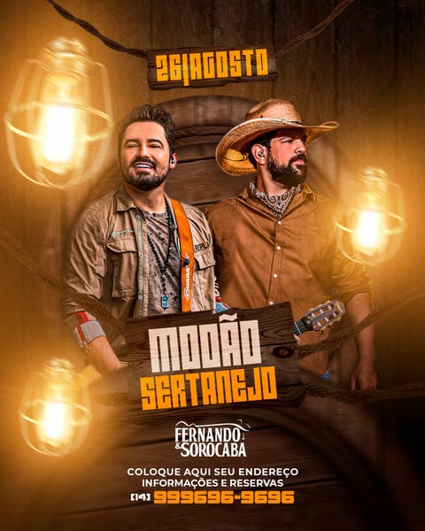 FLYER MODÃO SERTANEJO - FERNANDO E SOROCABA