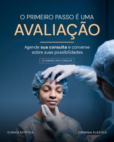 CLÍNICA ESTÉTICA SOCIAL MEDIA AVALIAÇÃO PSD EDITÁVEL