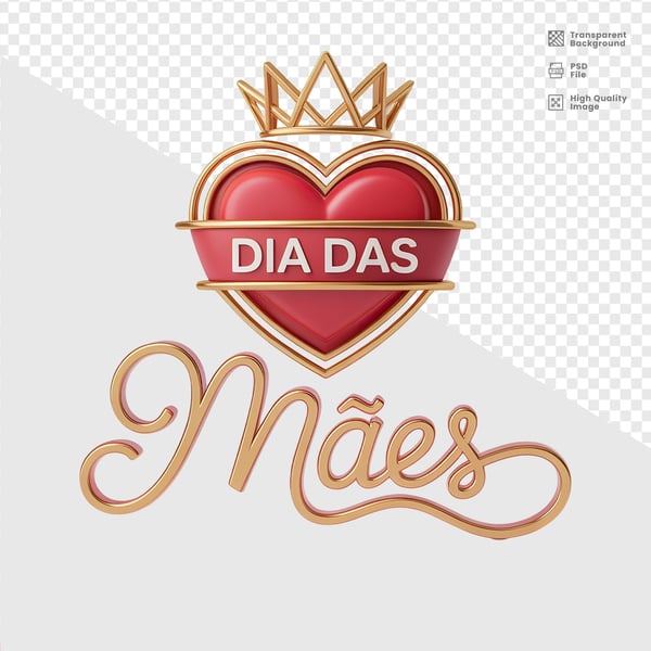 DIA DAS MÃES SELO 3D