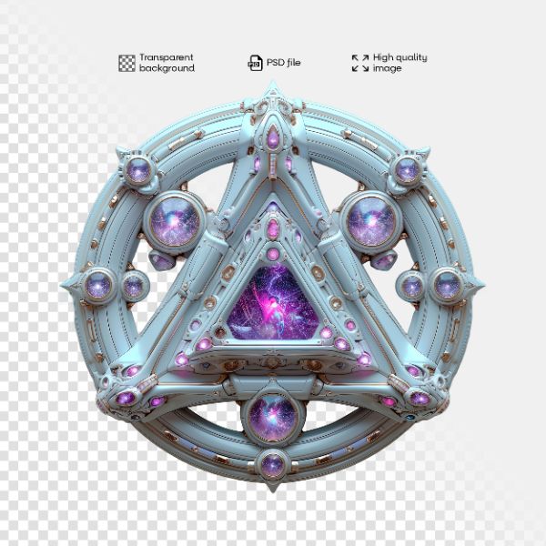 ELEMENTO 3D FUTURISTA | COM LUZES NEON | IMAGEM SEM FUNDO