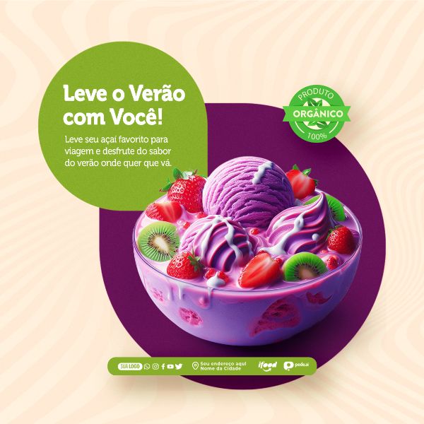 SOCIAL MEDIA - AÇAITERIA - LEVE O VERÃO COM VOCÊ