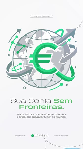 FINTECH E DIGITAL BANKING FINANÇAS MODERNAS SOCIAL MEDIA PSD EDITÁVEL 9 STORY