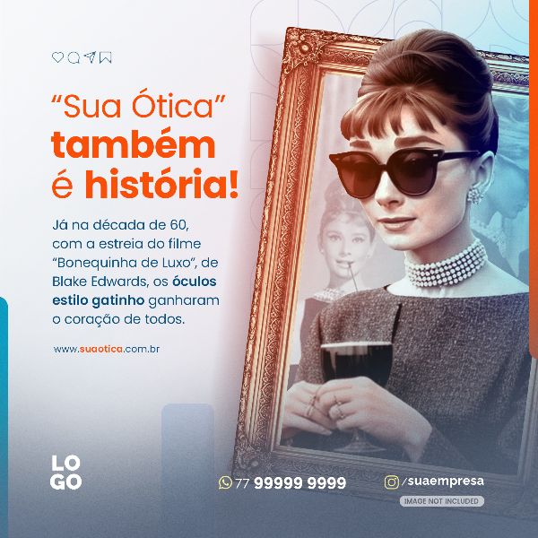 TAMBÉM É HISTÓRIA - ÓCULOS GATINHO | SOCIAL MEDIA - ÓTICA