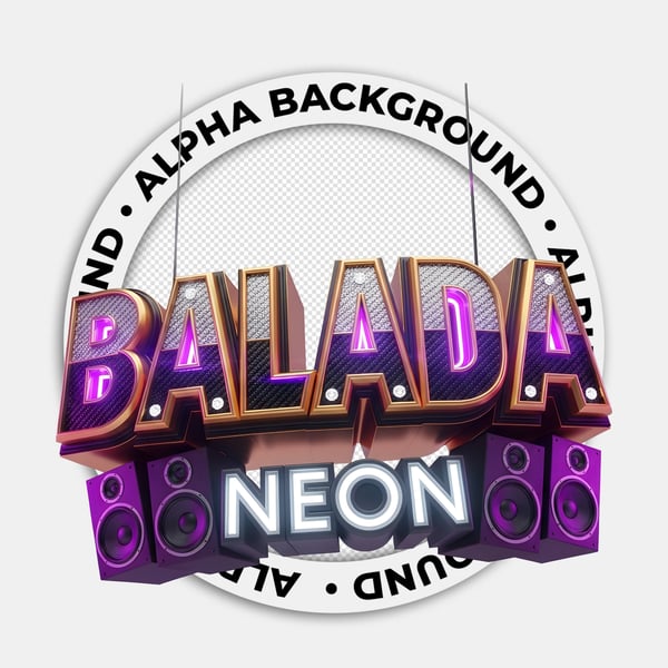 SELO 3D BALADA NEON FUNK REALISTA 02