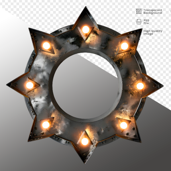 ELEMENTE DE FERRO COM LUZ - ELEMENTO 3D PARA COMPOSIÇÃO - IRON