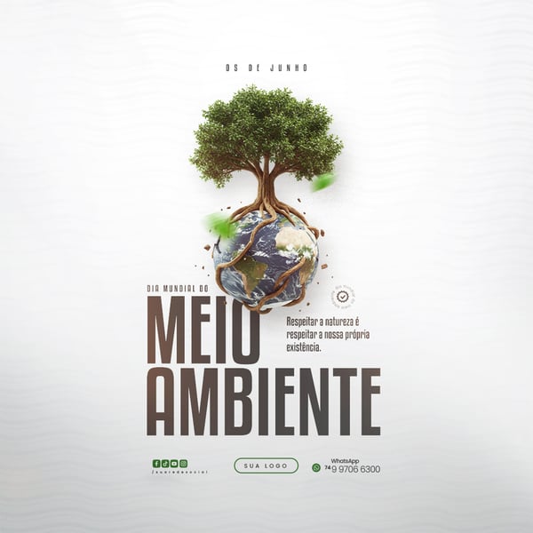 05 DE JUNHO - DIA MUNDIAL DO MEIO AMBIENTE SOCIAL MEDIA PSD EDITÁVEL 119