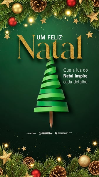 FELIZ NATAL 25 DE DEZEMBRO SOCIAL MEDIA PSD EDITÁVEL 6