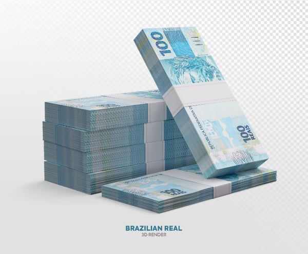 NOTAS DE 100 REAIS ELEMENTO 3D REALISTA