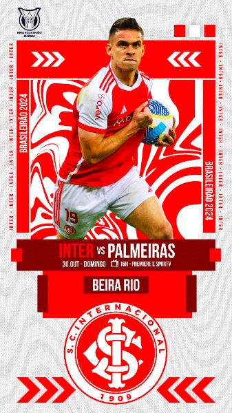 FLYER ESPORTIVO FUTEBOL BRASILEIRÃO 2024 INTERNACIONAL