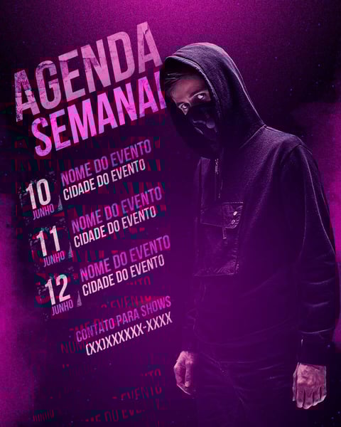 FLYER ARTISTA AGENDA DE SHOWS SEMANAL FEED