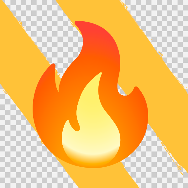 EMOJI FOGO FUNDO TRANSPARENTE PNG