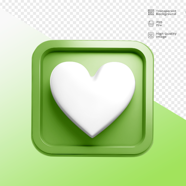 CORAÇÃO -  ELEMENTO 3D CORAÇÃO  PARA COMPOSIÇÃO