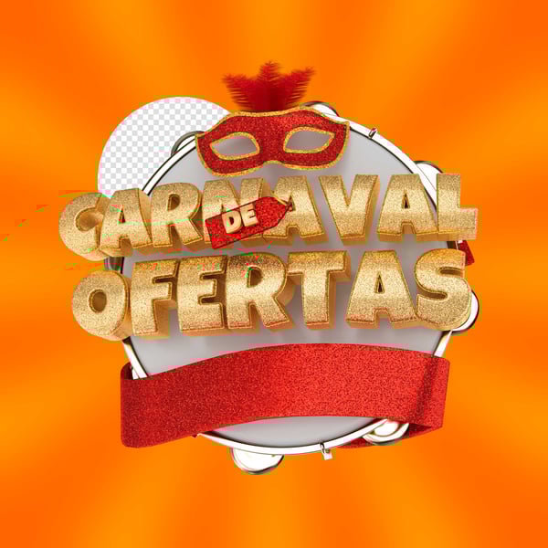 SELO 3D CARNAVAL DE OFERTAS PNG