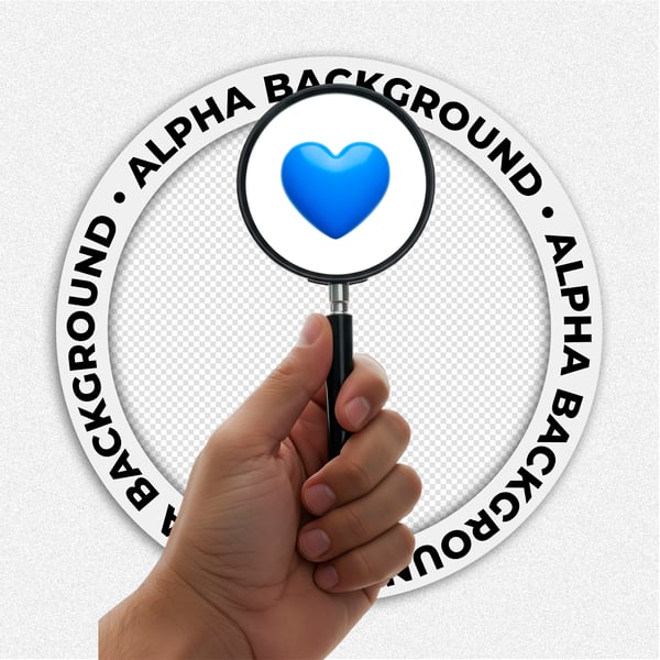 LUPA COM UM CORAÇÃO AZUL 4